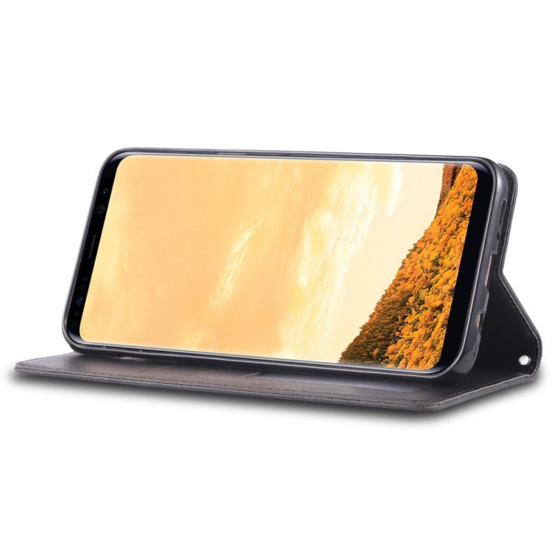 Flip Case Für Samsung Galaxy S8 Schwarz Retro-Azns