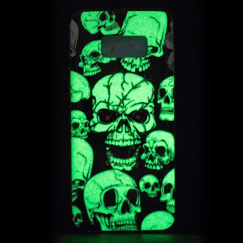 Hülle Für Samsung Galaxy S8 Aufmerksamkeit Fluoreszierende Schädel