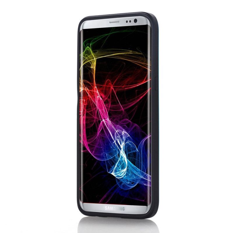 Hülle Für Samsung Galaxy S8 Schwarz Starrer Auffälliger Kartenhalter