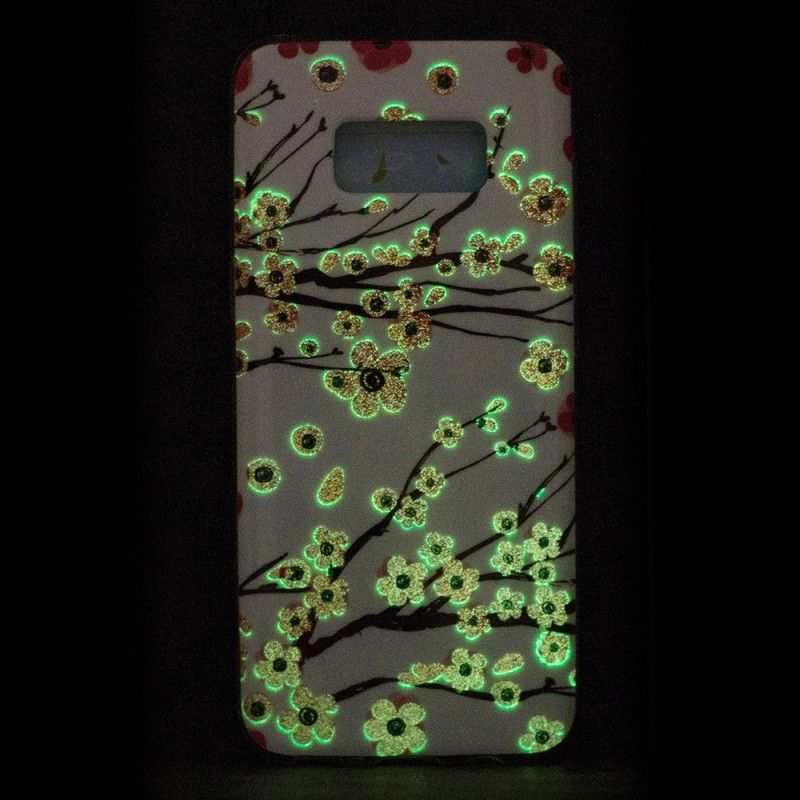 Hülle Samsung Galaxy S8 Handyhülle Fluoreszierende Blüten