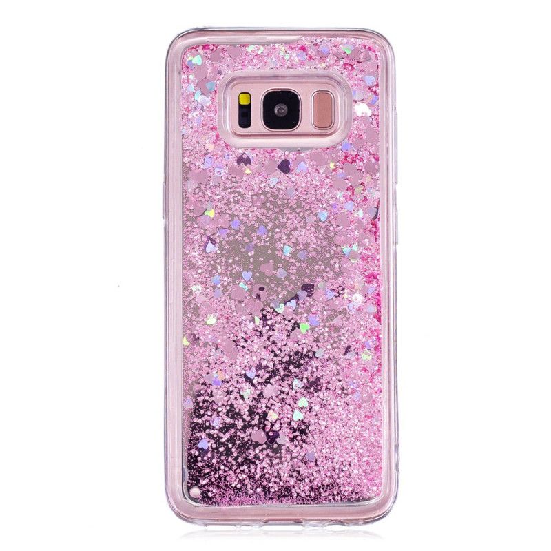 Hülle Samsung Galaxy S8 Lila Glitzerpulver