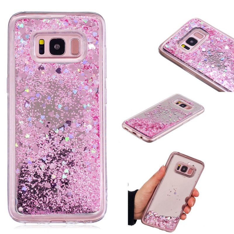 Hülle Samsung Galaxy S8 Lila Glitzerpulver