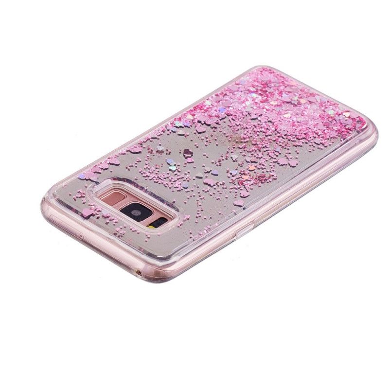 Hülle Samsung Galaxy S8 Lila Glitzerpulver