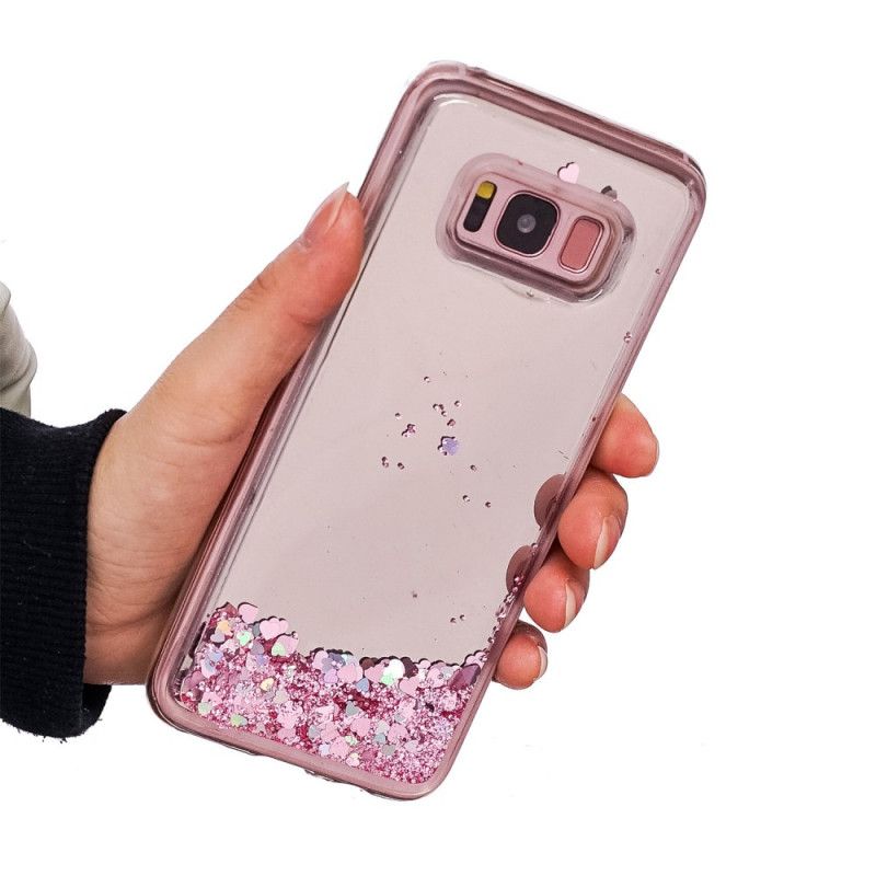 Hülle Samsung Galaxy S8 Lila Glitzerpulver