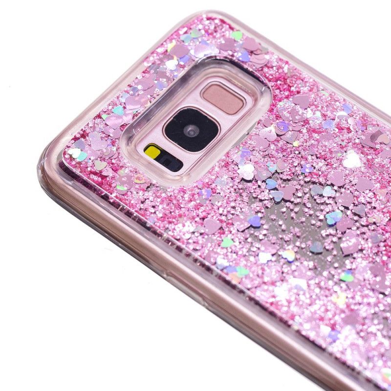 Hülle Samsung Galaxy S8 Lila Glitzerpulver