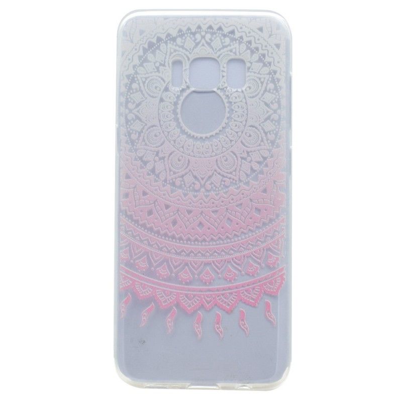 Hülle Samsung Galaxy S8 Pink Transparentes Buntes Mandala