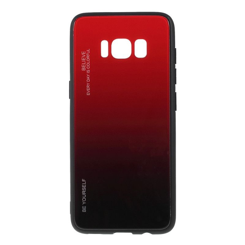 Hülle Samsung Galaxy S8 Rot Sei Du Selbst Gehärtetes Glas