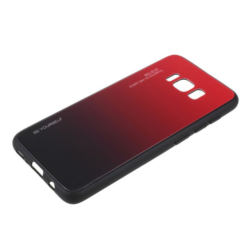 Hülle Samsung Galaxy S8 Rot Sei Du Selbst Gehärtetes Glas