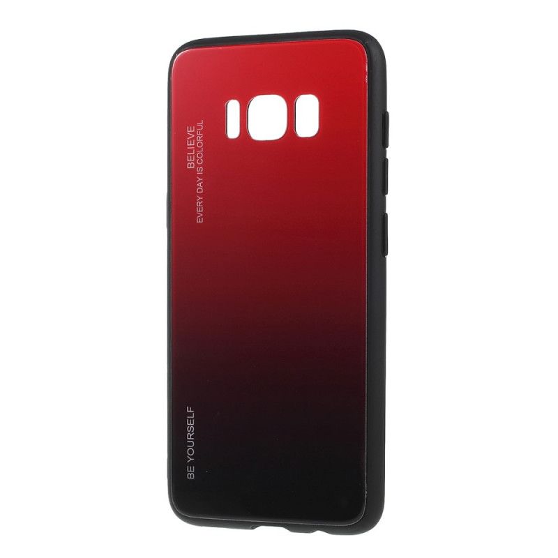 Hülle Samsung Galaxy S8 Rot Sei Du Selbst Gehärtetes Glas