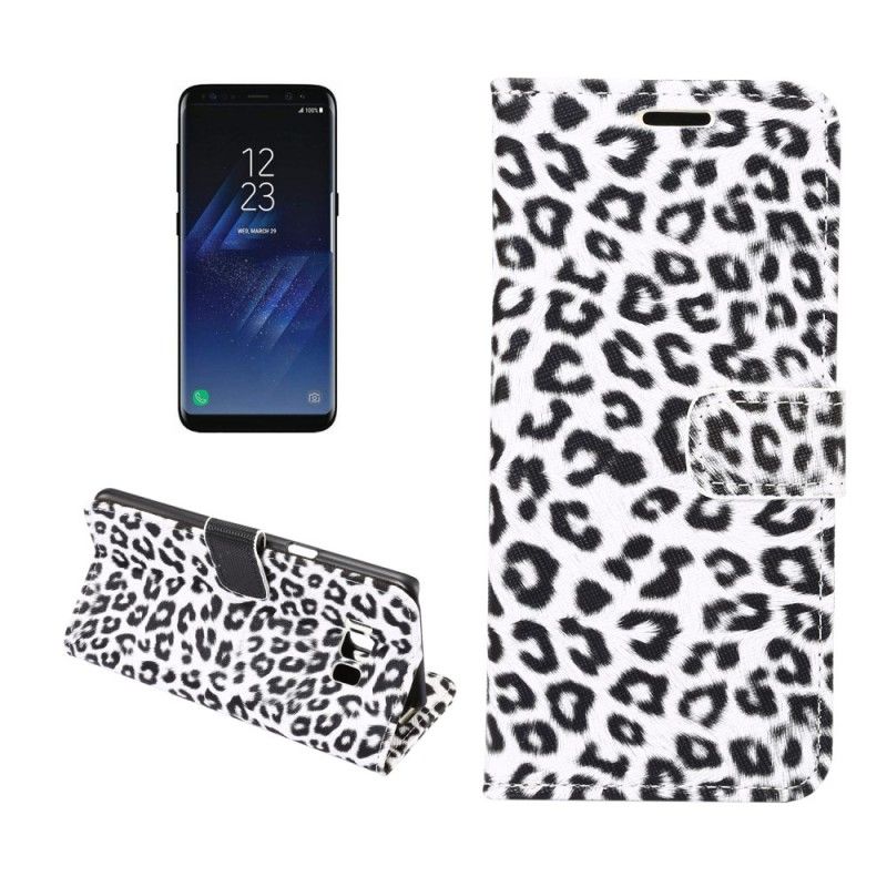 Lederhüllen Für Samsung Galaxy S8 Grau Leopard