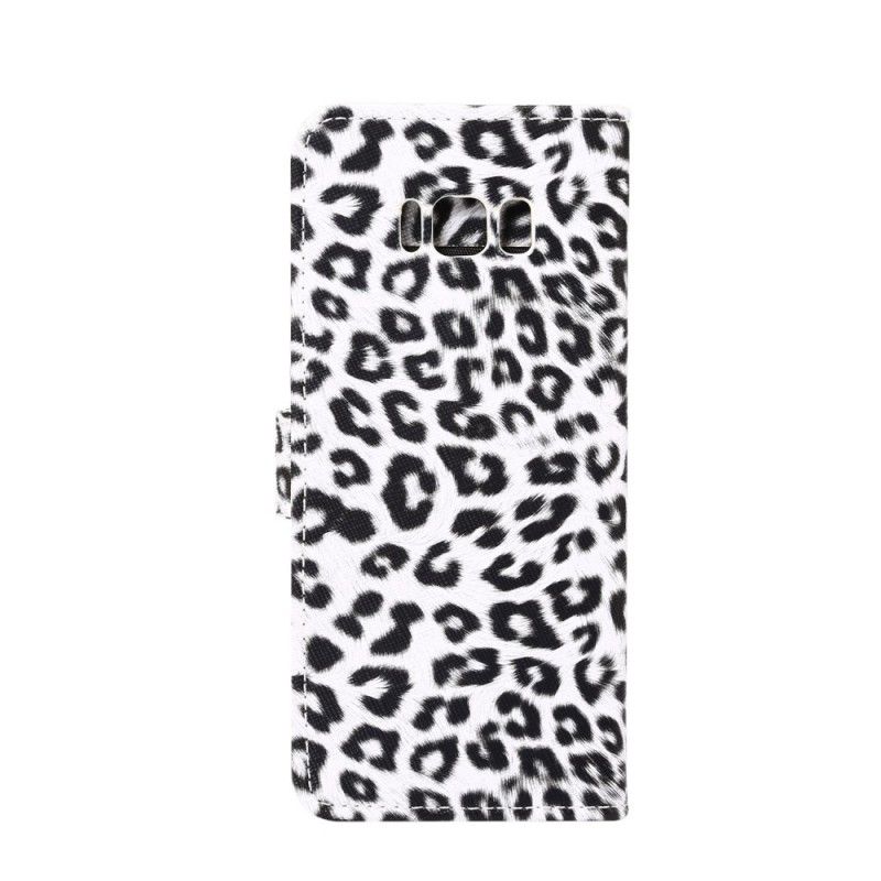 Lederhüllen Für Samsung Galaxy S8 Grau Leopard