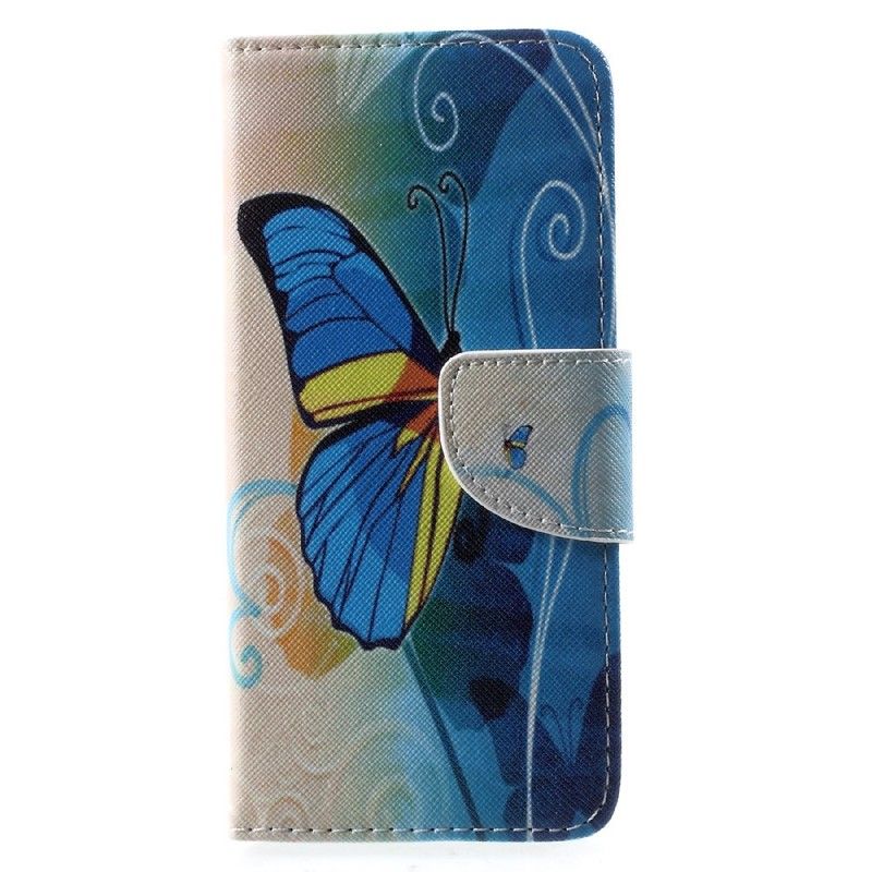 Lederhüllen Für Samsung Galaxy S8 Lila Schmetterlinge