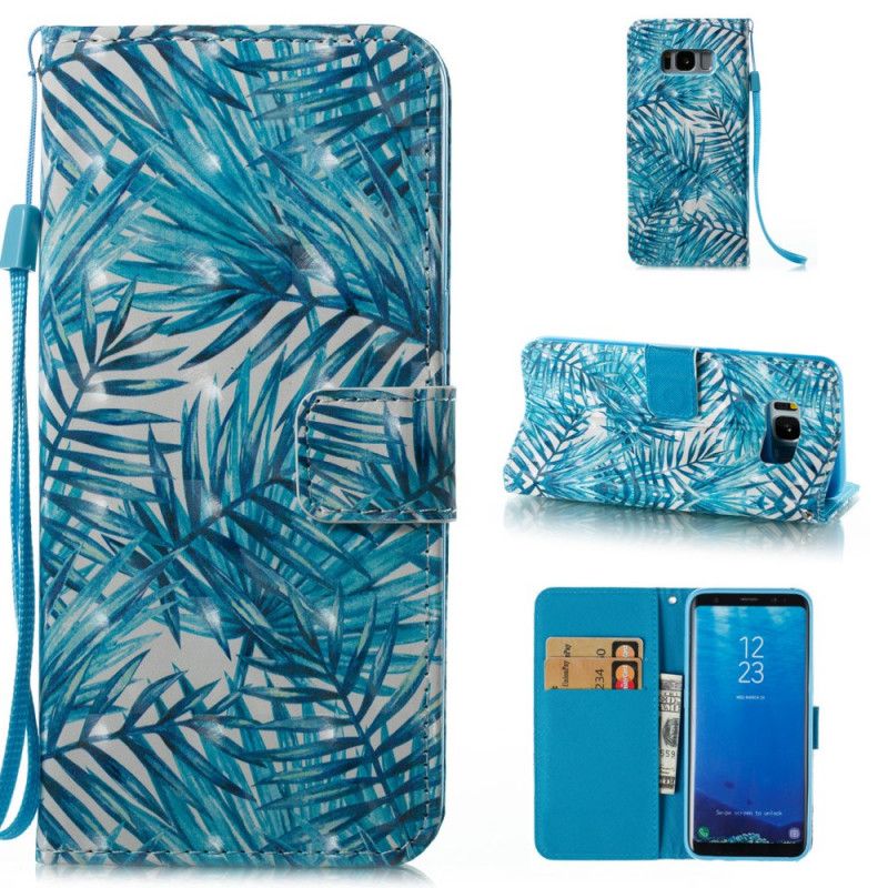 Lederhüllen Samsung Galaxy S8 Handyhülle Blätter