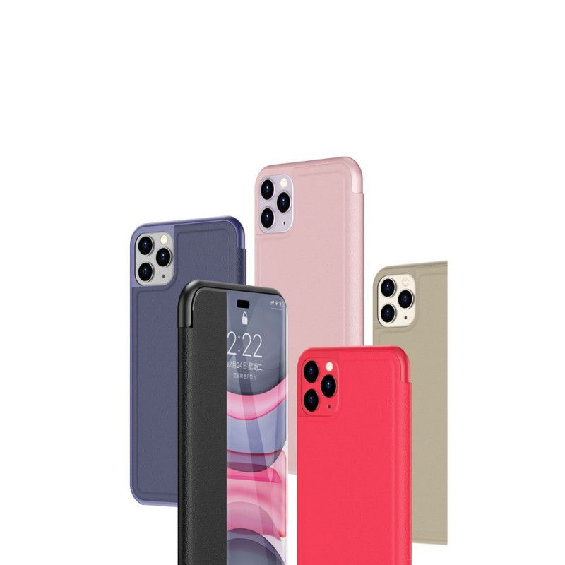 Cover Anzeigen iPhone 11 Pro Schwarz Strukturierter Ledereffekt