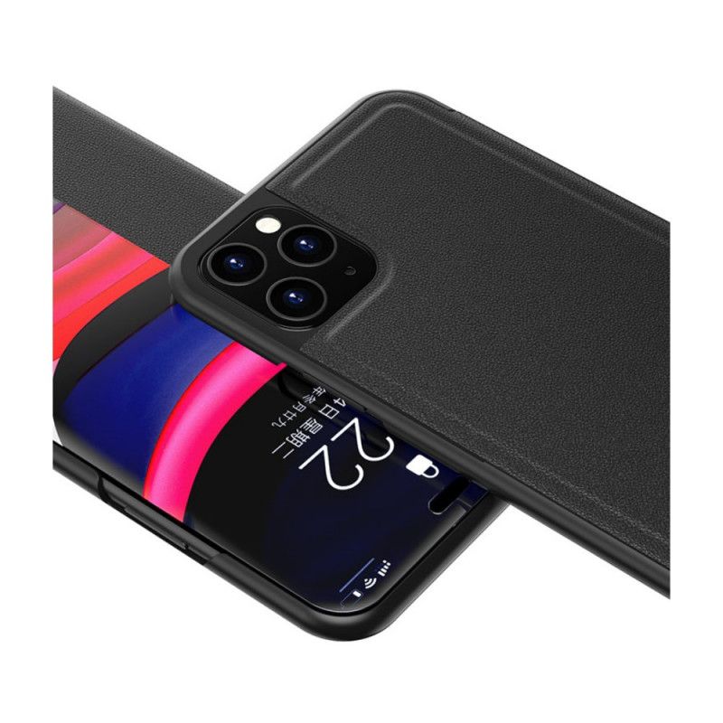 Cover Anzeigen iPhone 11 Pro Schwarz Strukturierter Ledereffekt