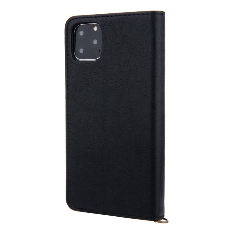 Flip Case iPhone 11 Pro Braun Erstklassiger Lederstil