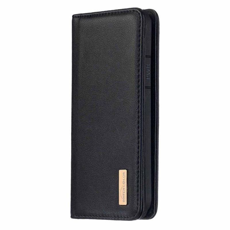 Flip Case iPhone 11 Pro Schwarz Abnehmbare Schale Aus Echtem Leder