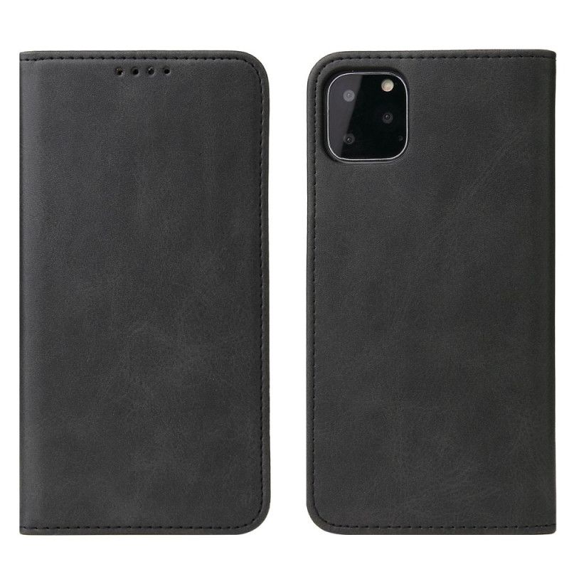 Flip Case iPhone 11 Pro Schwarz Business Style Plus Ledereffekt