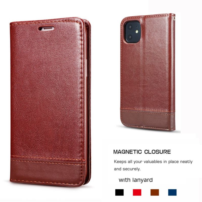 Flip Case iPhone 11 Pro Schwarz Einzelnaht