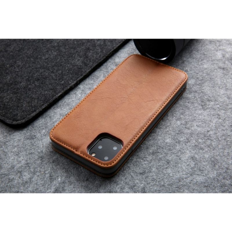 Flip Case iPhone 11 Pro Schwarz Handyhülle Finesse Leder Stil