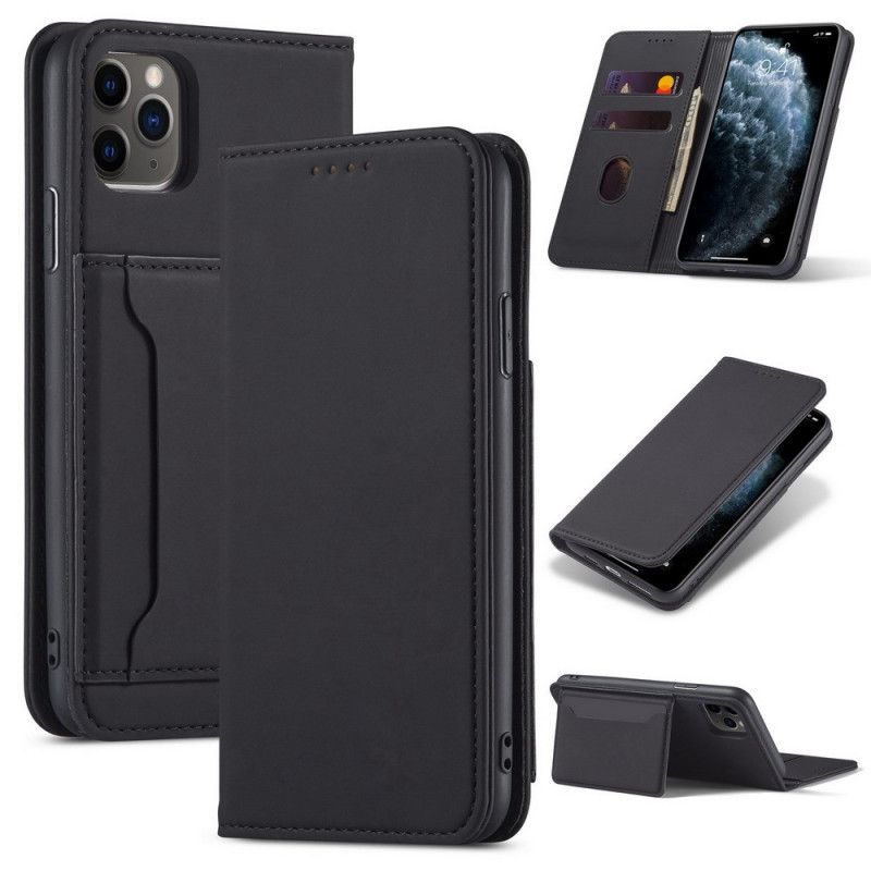 Flip Case iPhone 11 Pro Schwarz Inhaber Einer Unterstützungskarte