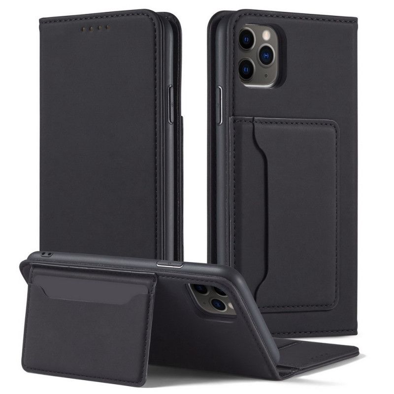 Flip Case iPhone 11 Pro Schwarz Inhaber Einer Unterstützungskarte