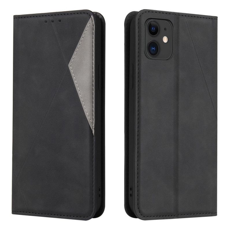 Flip Case iPhone 11 Pro Schwarz Seidiges Berührungsdreieck