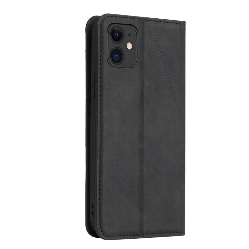 Flip Case iPhone 11 Pro Schwarz Seidiges Berührungsdreieck