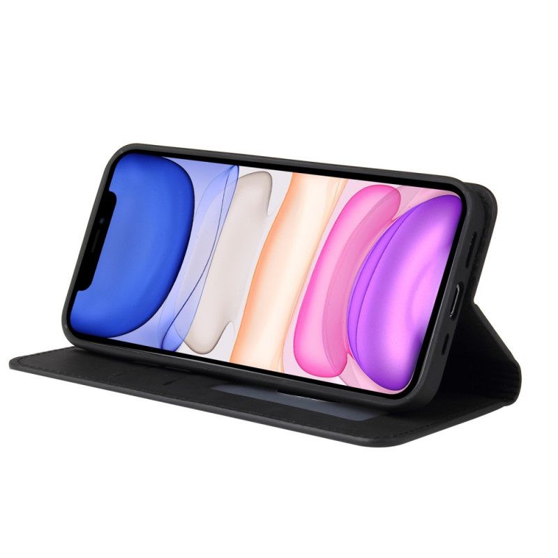 Flip Case iPhone 11 Pro Schwarz Seidiges Berührungsdreieck