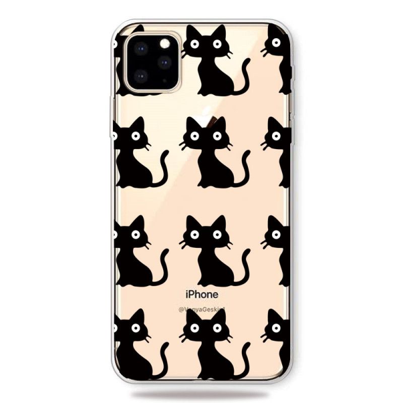 Hülle Für iPhone 11 Pro Mehrere Schwarze Katzen