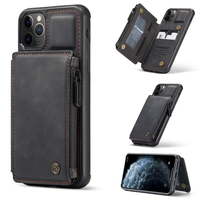 Hülle Für iPhone 11 Pro Schwarz Caseme Wallet-Stil