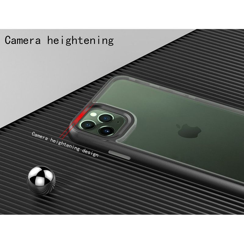 Hülle Für iPhone 11 Pro Schwarz Hybrid Mit Farbigen Kanten