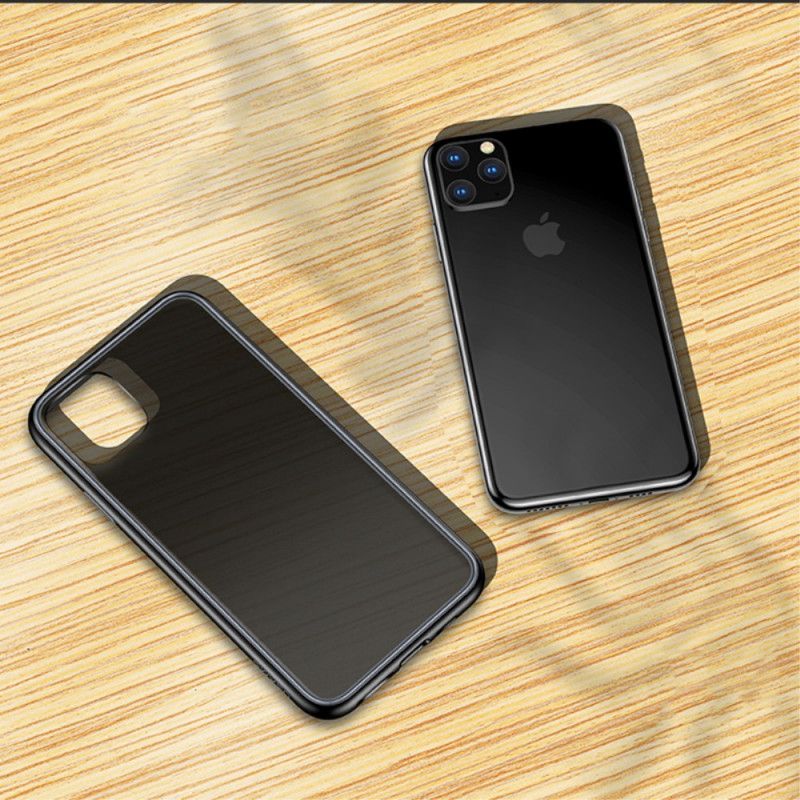 Hülle Für iPhone 11 Pro Schwarz Hybrid Verwendet Silikonkanten