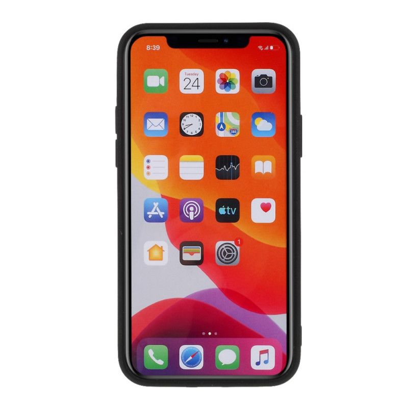 Hülle Für iPhone 11 Pro Schwarz Reines Farbmattes Silikon