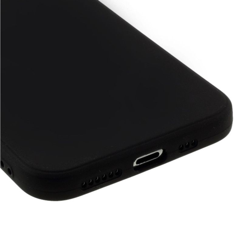 Hülle Für iPhone 11 Pro Schwarz Reines Farbmattes Silikon
