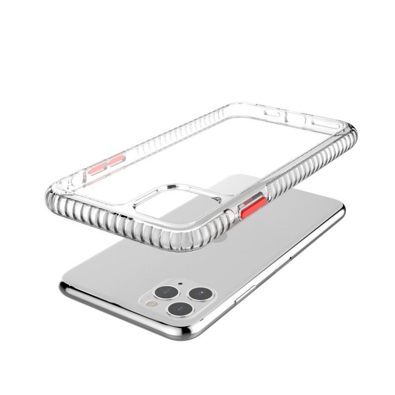 Hülle Für iPhone 11 Pro Schwarz Transparente Strukturierte Kanten