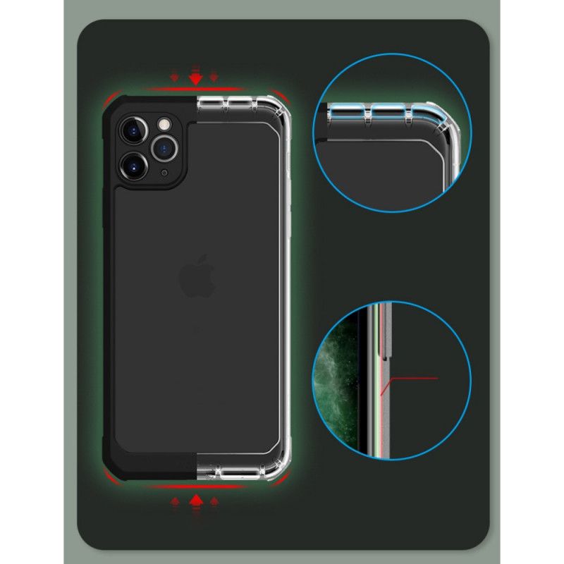 Hülle Für iPhone 11 Pro Schwarz Transparenter X-Level-Hybrid