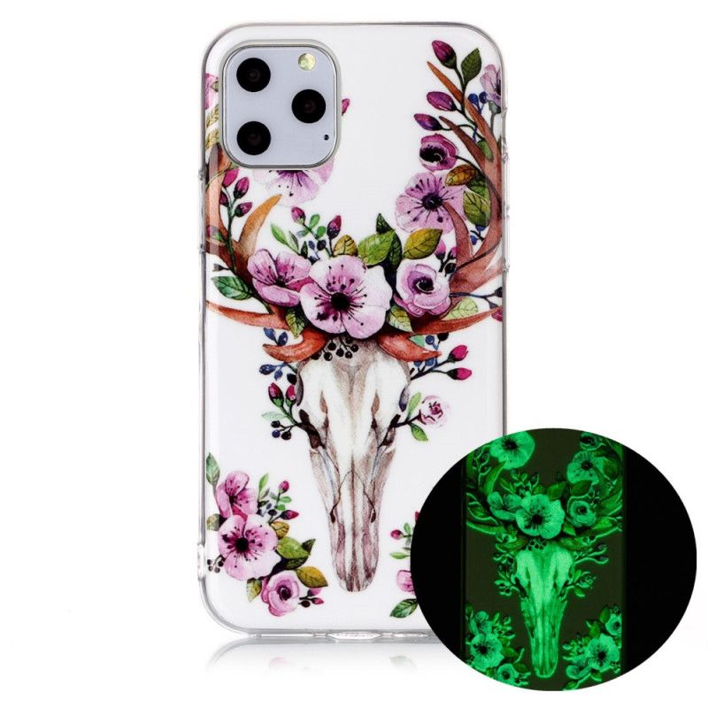 Hülle iPhone 11 Pro Fluoreszierender Blühender Elch