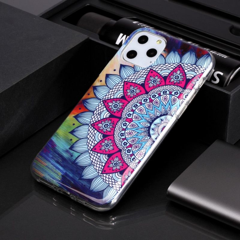 Hülle iPhone 11 Pro Fluoreszierendes Farbiges Mandala