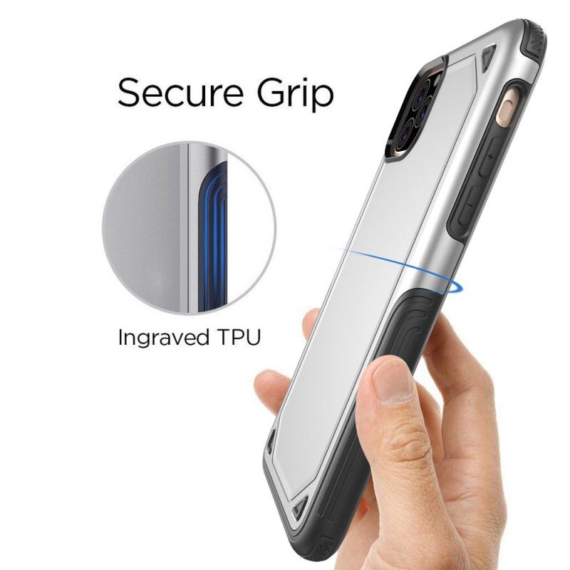 Hülle iPhone 11 Pro Grau Premium-Metalleffekt