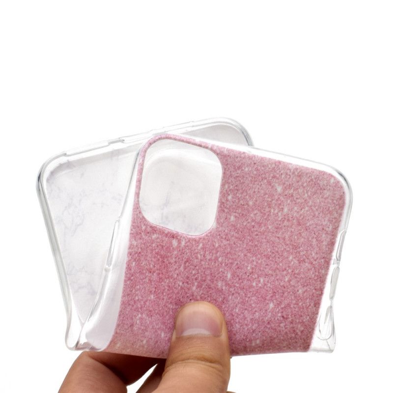 Hülle iPhone 11 Pro Handyhülle Magenta-Marmor