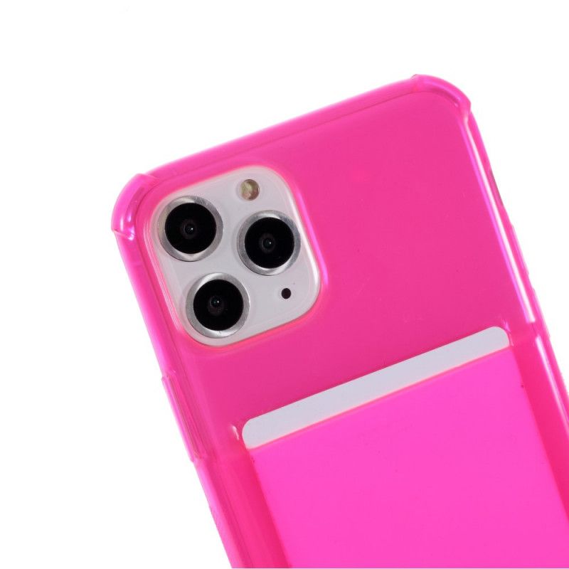 Hülle iPhone 11 Pro Magenta Mit Kartenhalter Schnurgebunden