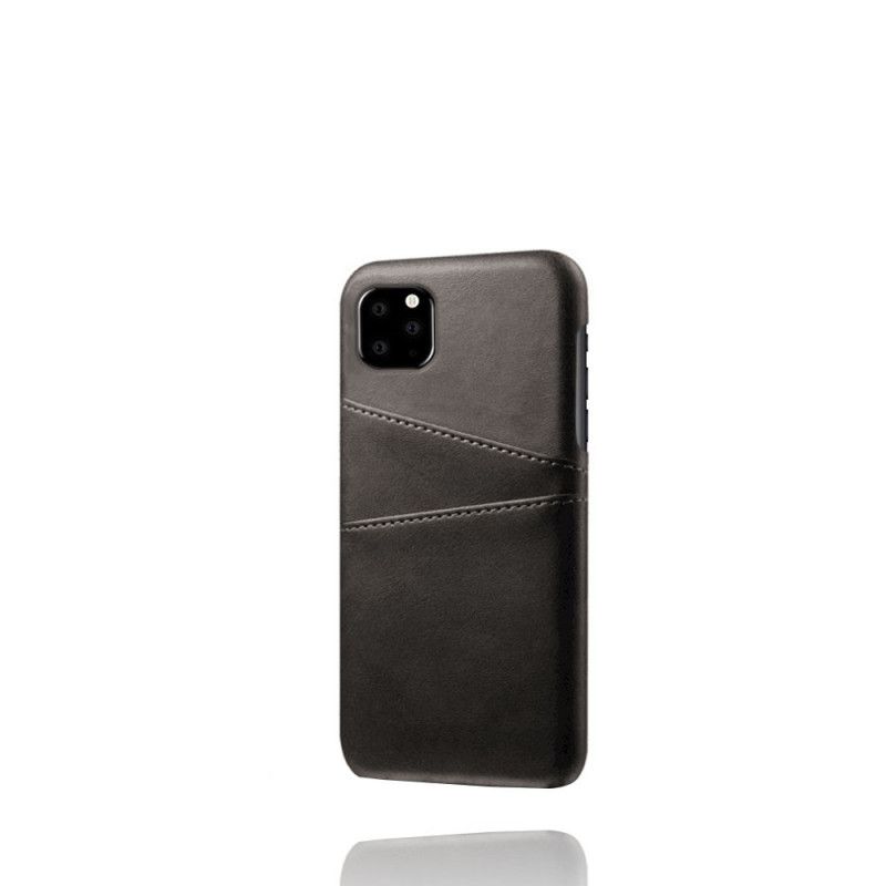 Hülle iPhone 11 Pro Schwarz Doppelter Karteninhaber