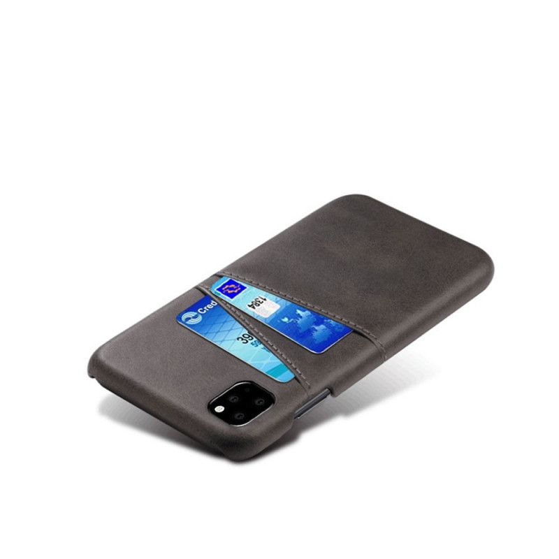 Hülle iPhone 11 Pro Schwarz Doppelter Karteninhaber