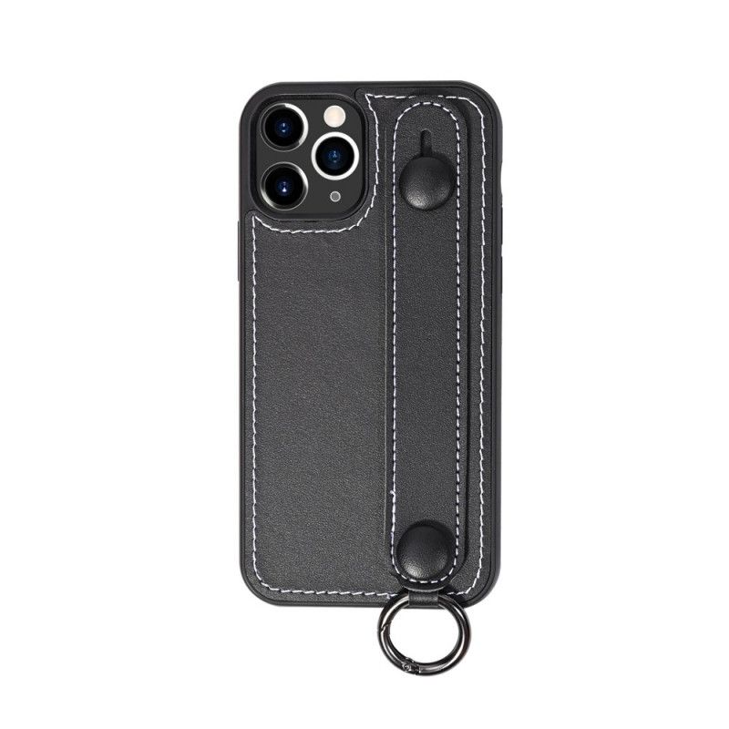 Hülle iPhone 11 Pro Schwarz Echtlederarmband