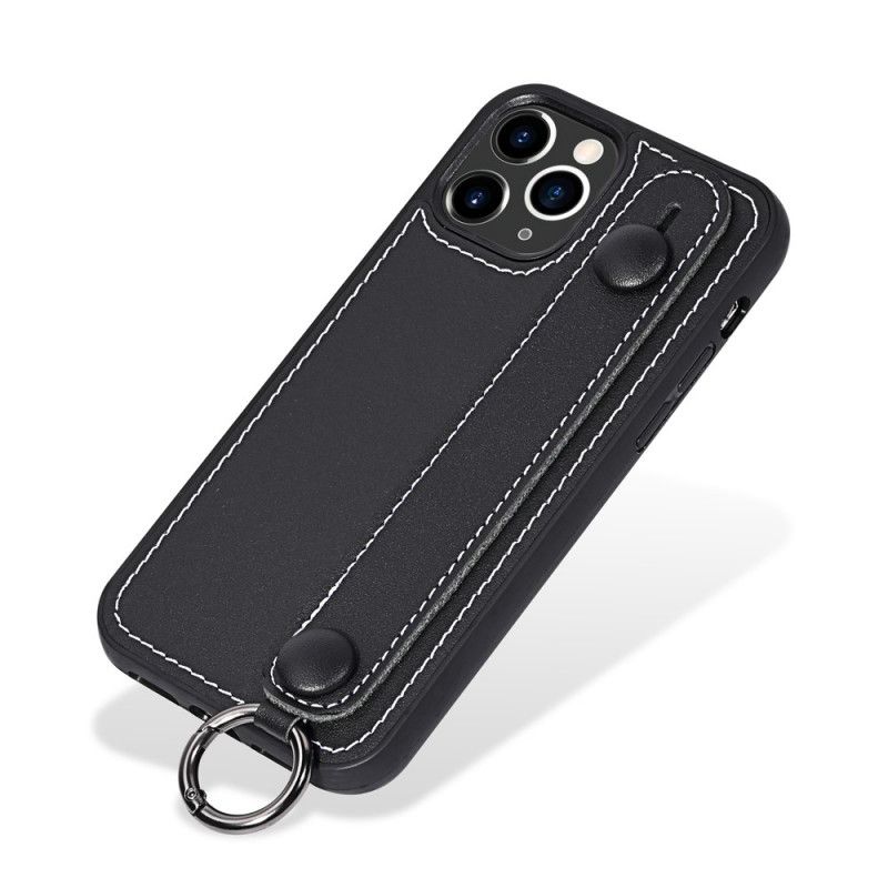 Hülle iPhone 11 Pro Schwarz Echtlederarmband