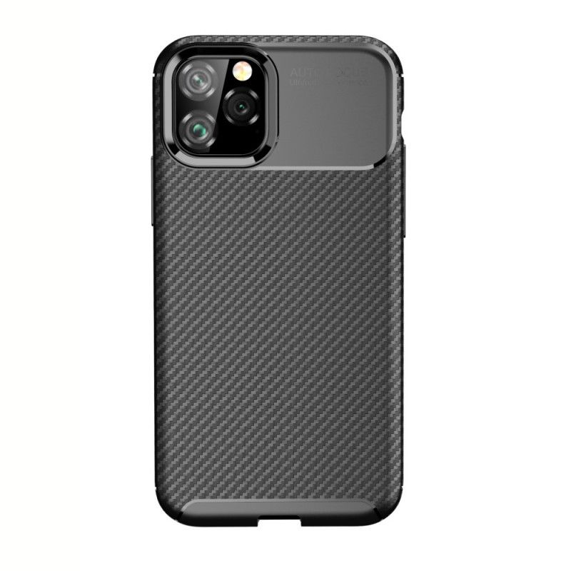 Hülle iPhone 11 Pro Schwarz Flexible Kohlefasertextur