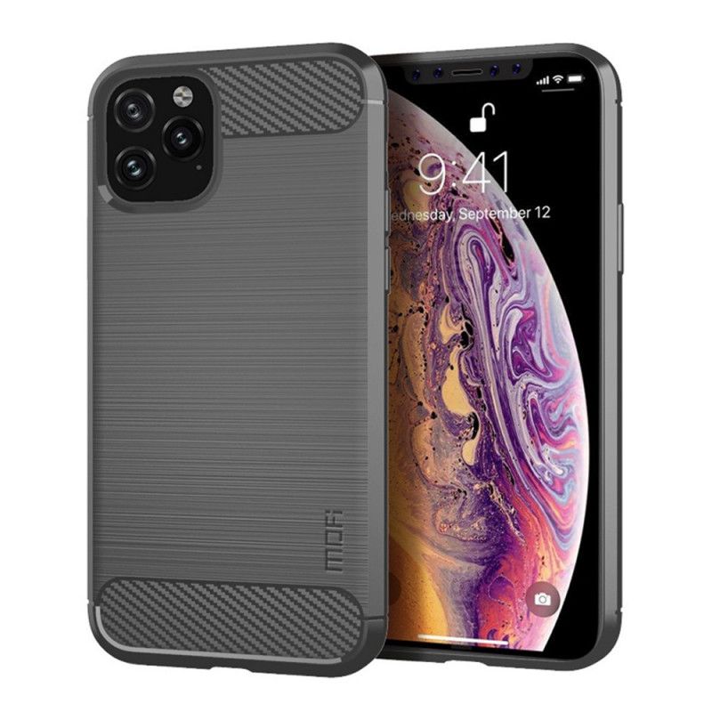 Hülle iPhone 11 Pro Schwarz Gebürstete Mofi-Kohlefaser