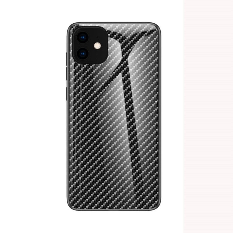 Hülle iPhone 11 Pro Schwarz Gehärtetes Kohlefaserglas