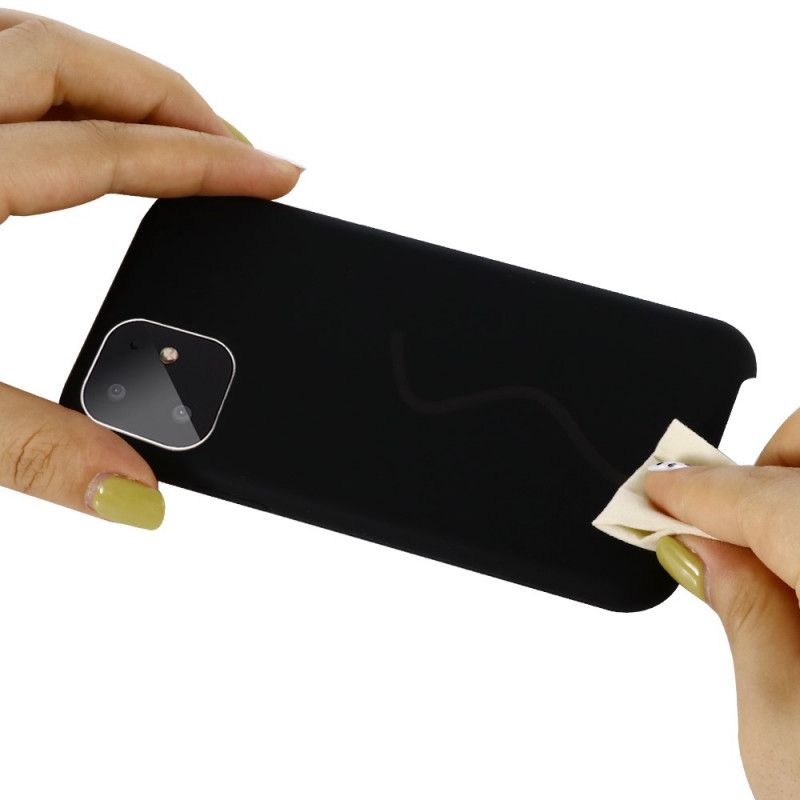 Hülle iPhone 11 Pro Schwarz Handyhülle Flüssiges Silikon